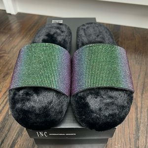 Inc sparkle slippers